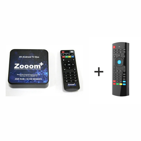 Zooom+ HD Android Multimedia Box 2GB RAM / 16GB ROM (Mali Chipset)- with Service Support & Bluetooth Air Remote